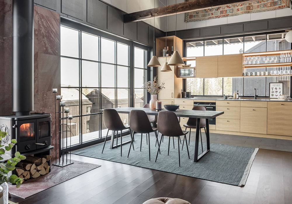 瑞典高山度假公寓 | 木质奢华与自然之美-4