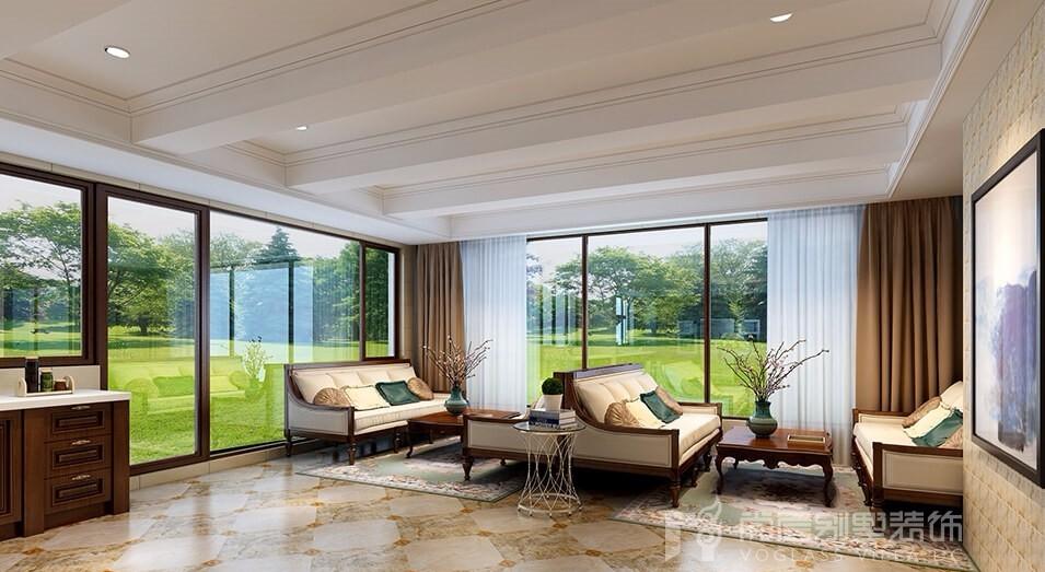 山河水别墅美式设计，优雅温馨尽显空间魅力-4