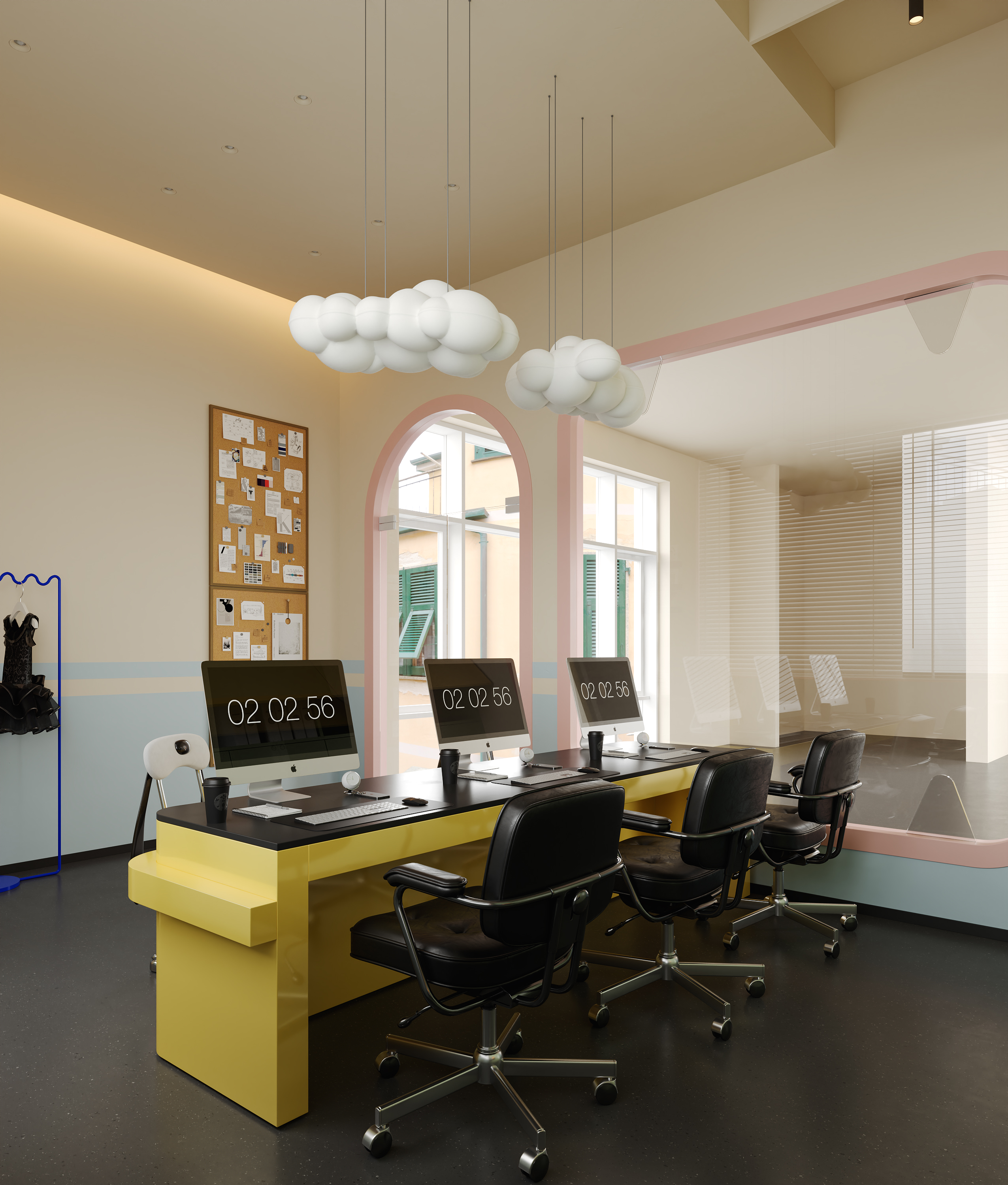 新案渲染         多巴胺办公室-6