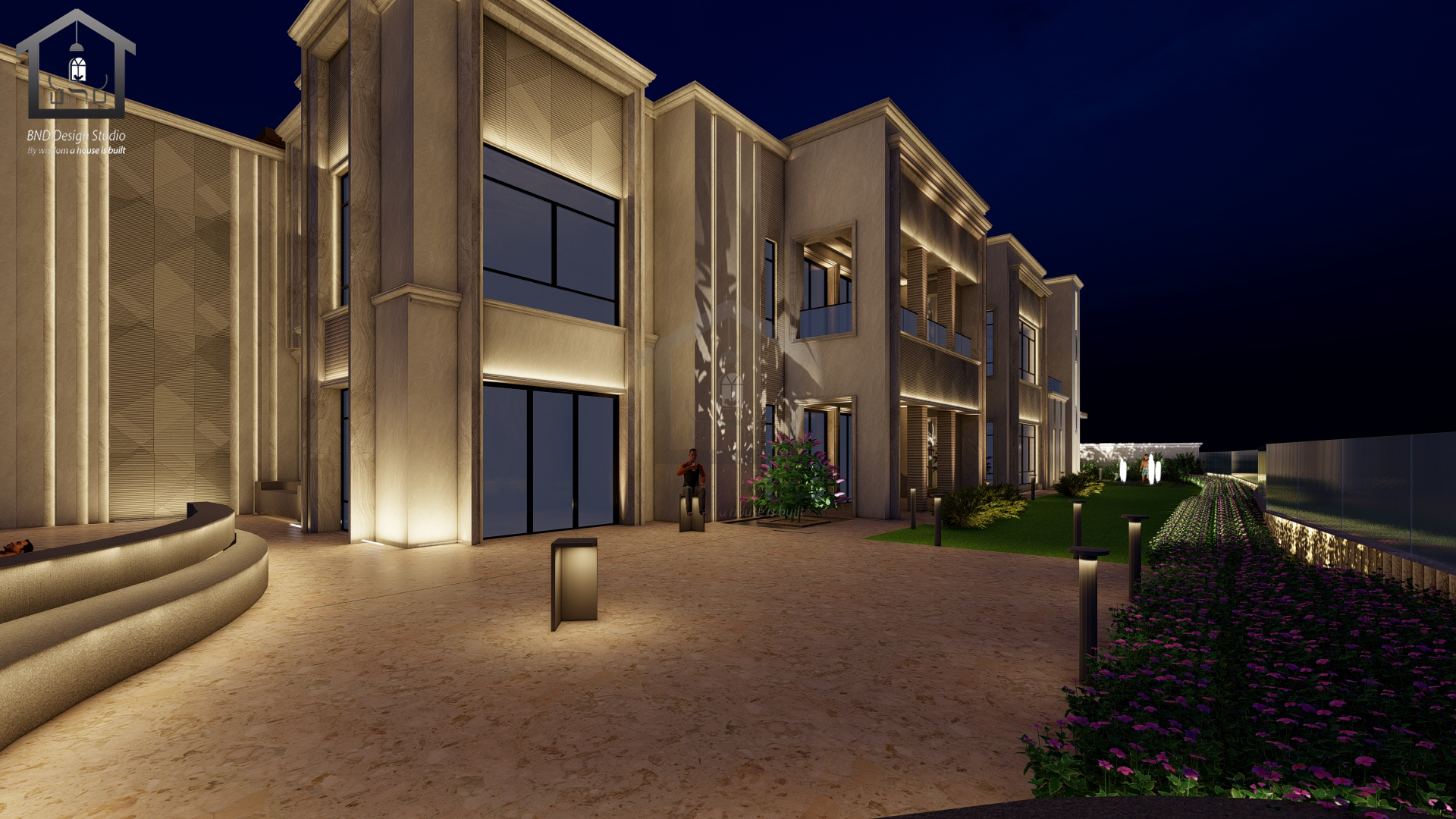 Private Villa - Facade & Landscape Lighting Design-UAE-10