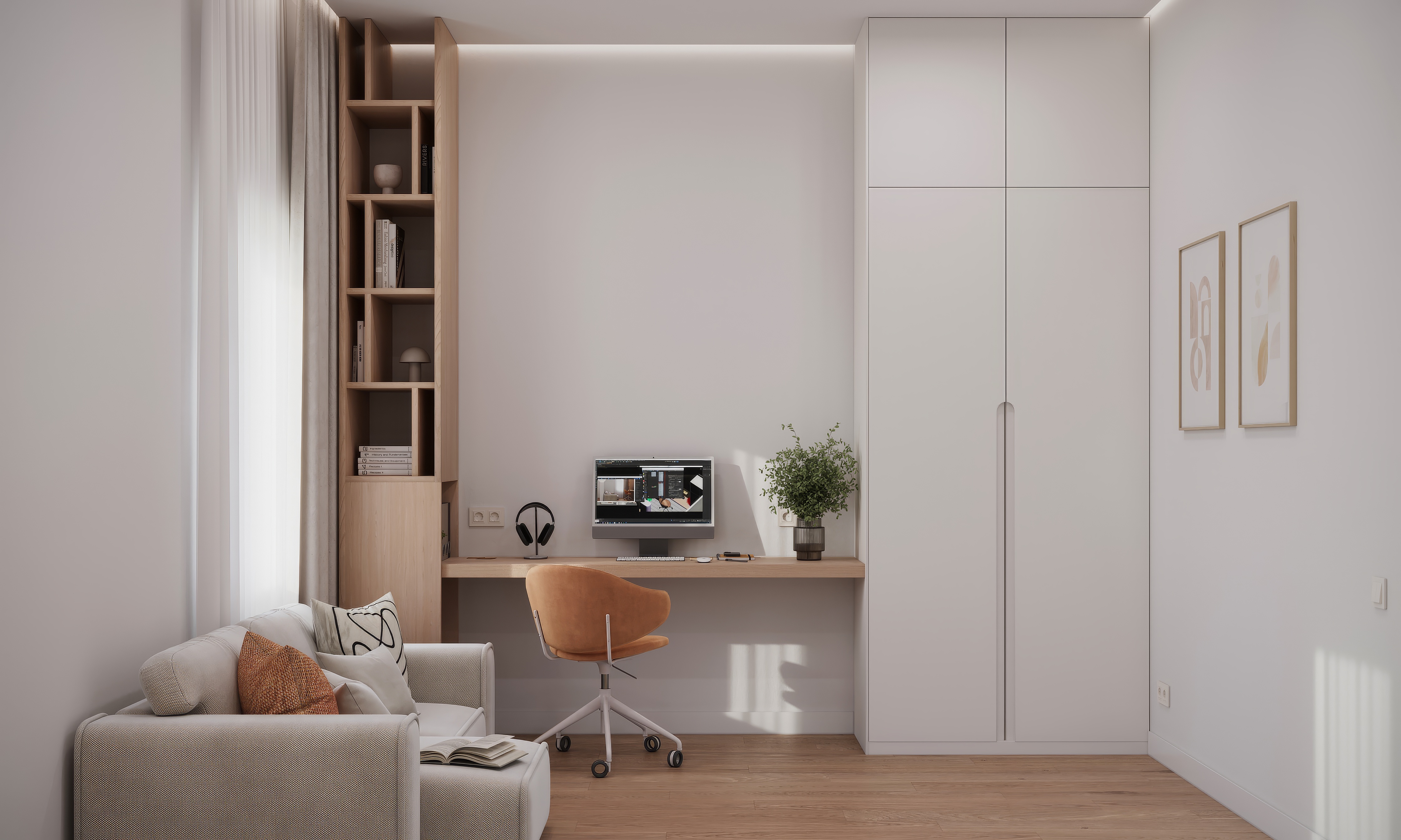 BEIGE&ORANGE 青少年美学房间丨Veronika Berezhnaya-8