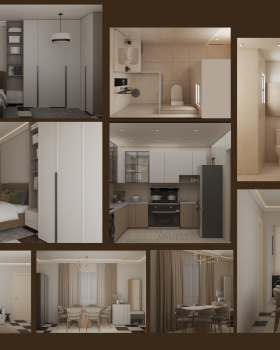 WORKING DESIGNE FOR MODERN APPARTMENT