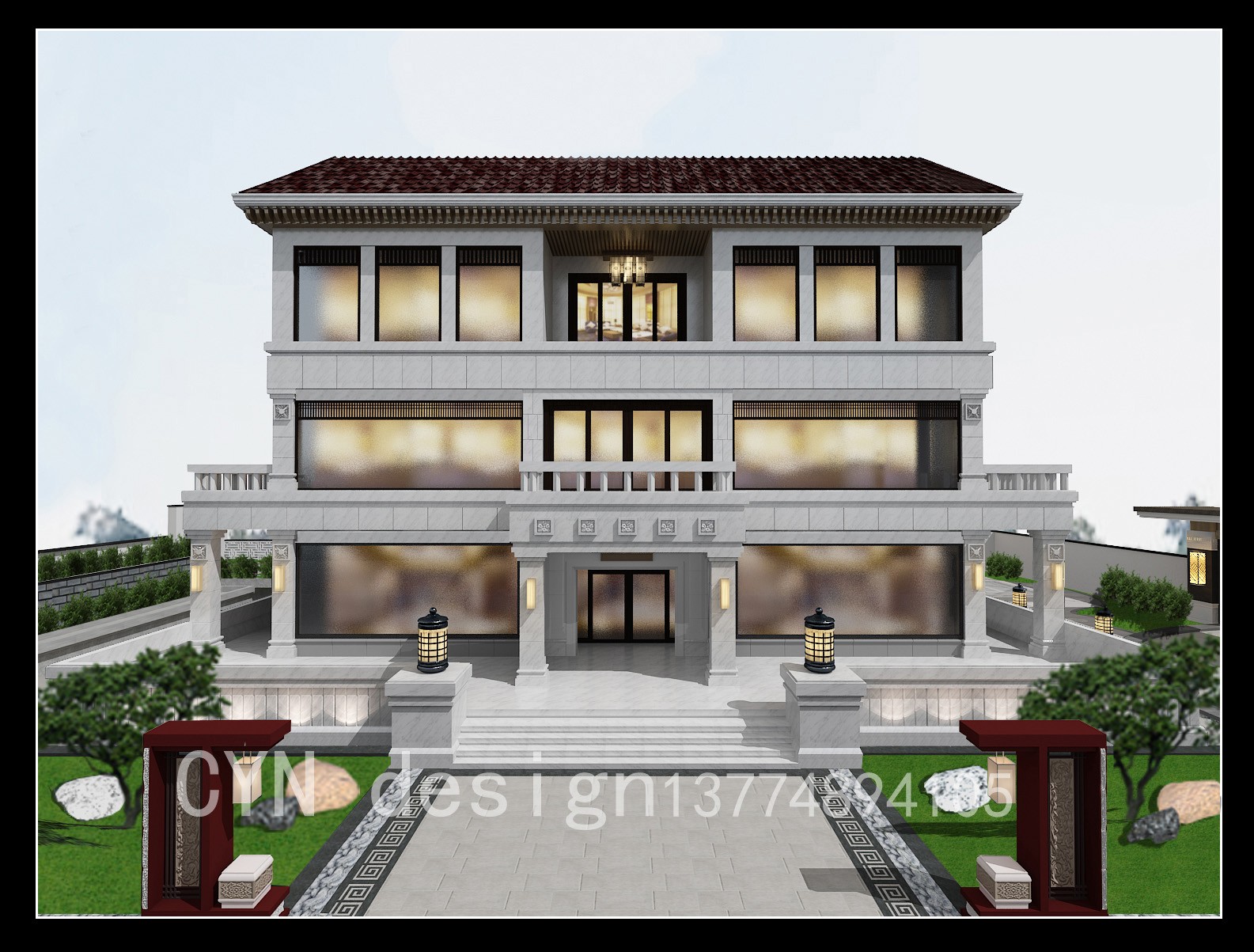 泉州晋江自建现代中式别墅-5