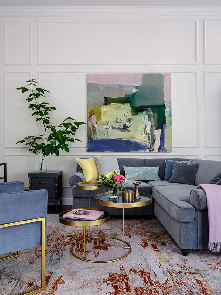 莫斯科郊区多彩私宅设计-2