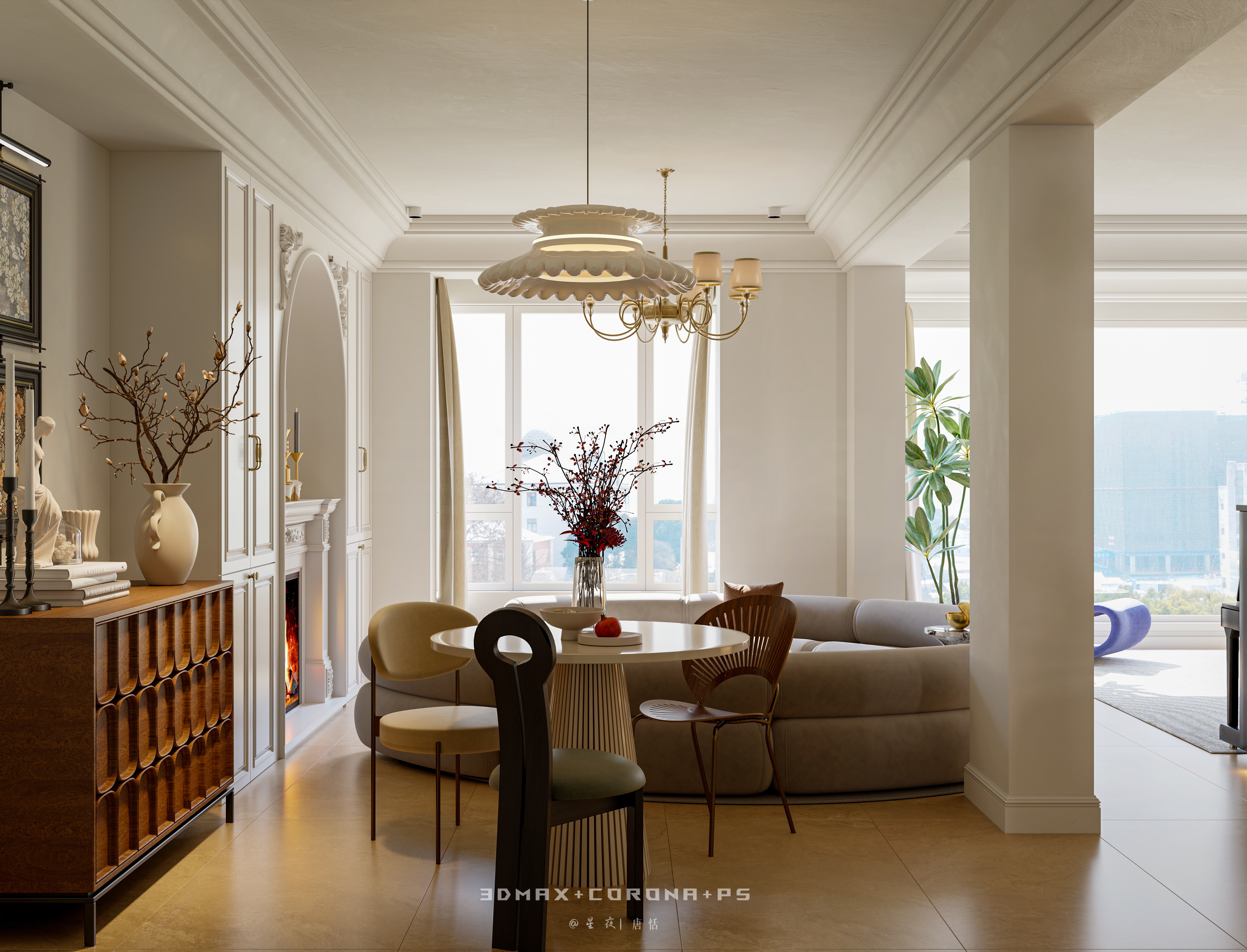 南法暖阳入宅 法式风家装效果图・温柔质感-3