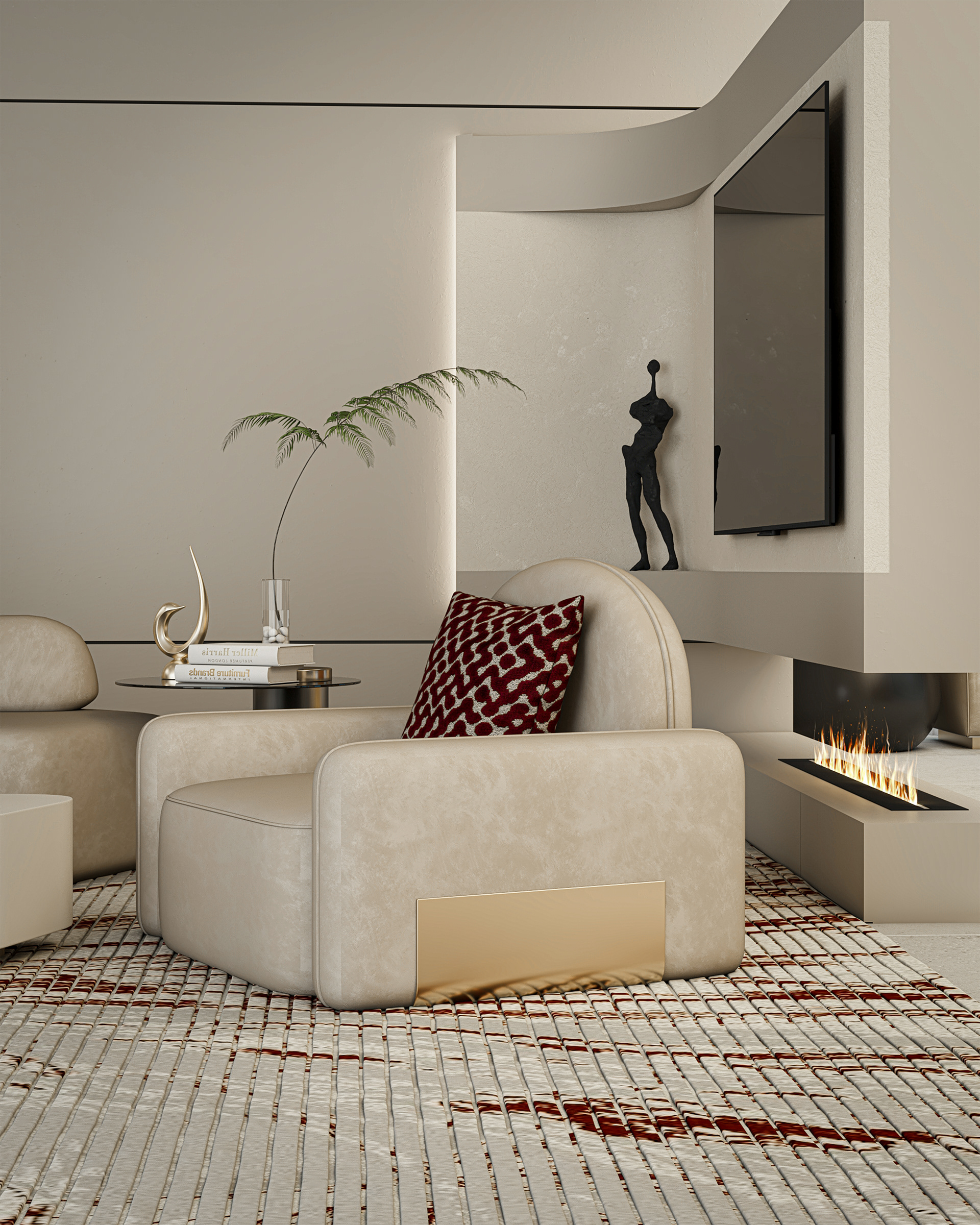 Burgundy Balance – Minimalist with a Bold Twist-9