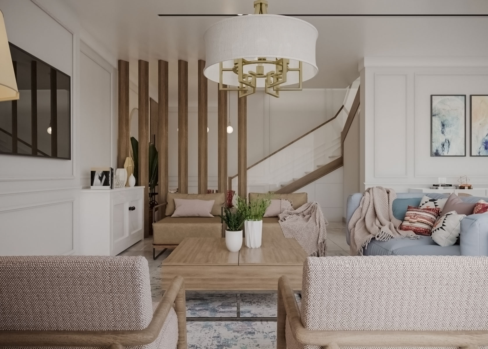 现代法式风格开放式厨房餐厅设计丨埃及丨innovest 设计工作室-3