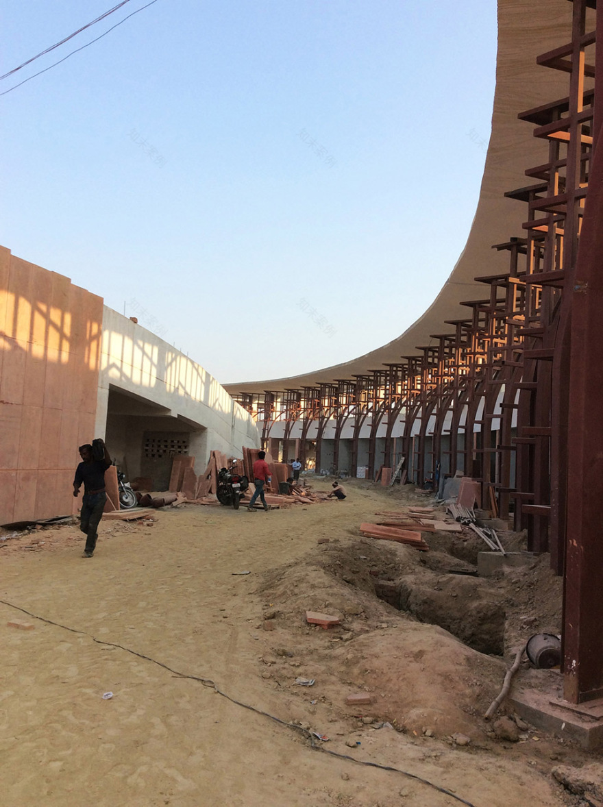 印度红拱螺旋城市市集-Avadh Shilpgram / Archohm Consults-78