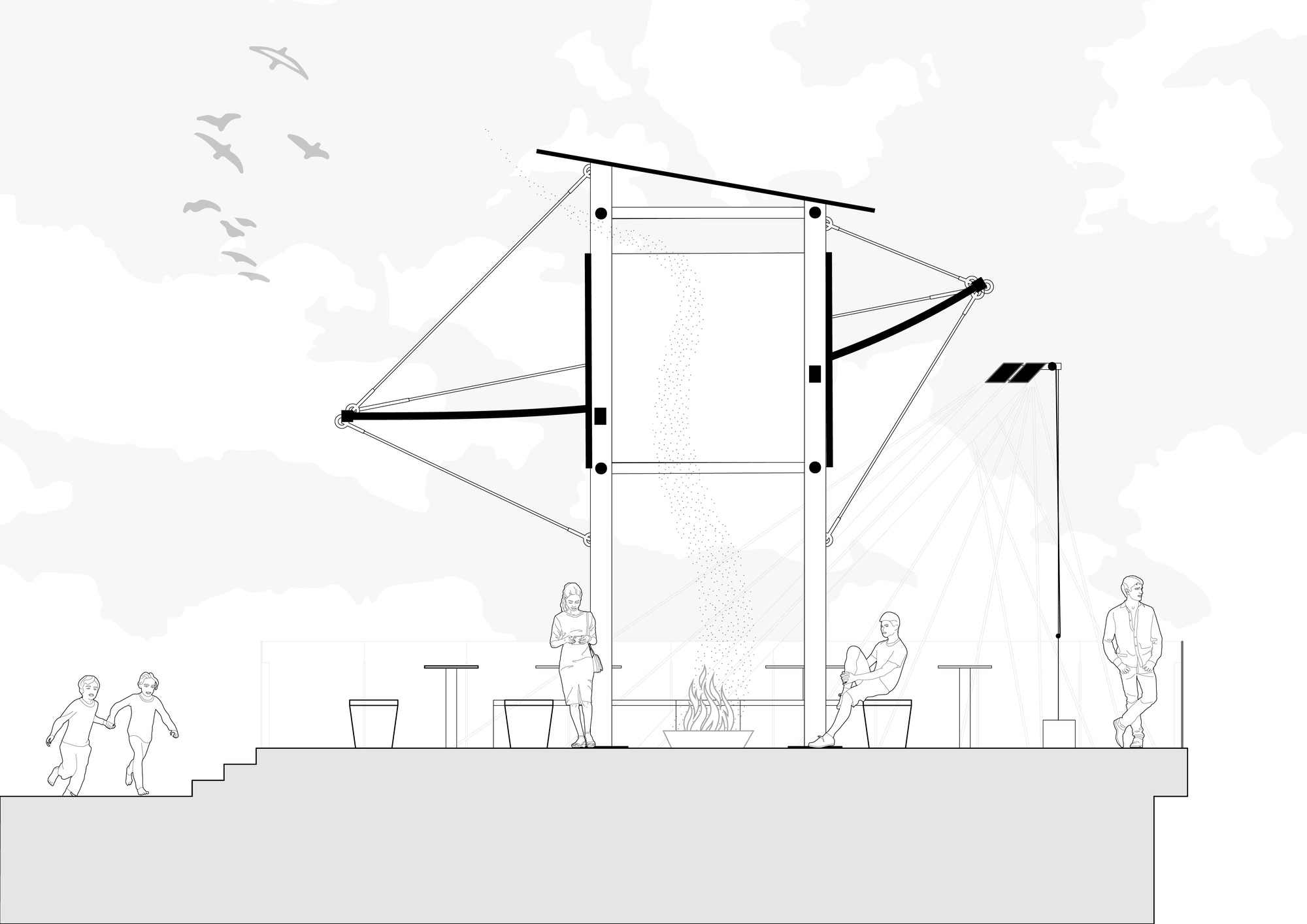 Mountain Alley Rooftop Teahouse Pavilions / RY+P architects-29