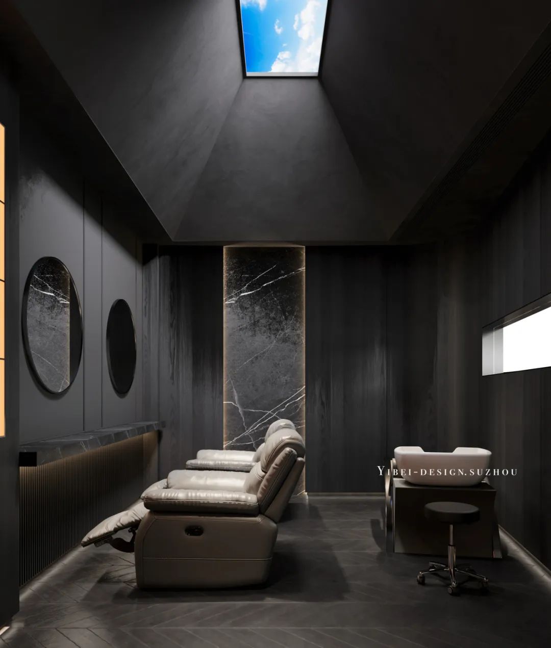 解构工业美学中的美发新体验丨商业空间设计丨YIBEI DESIGN SUZHOU-17