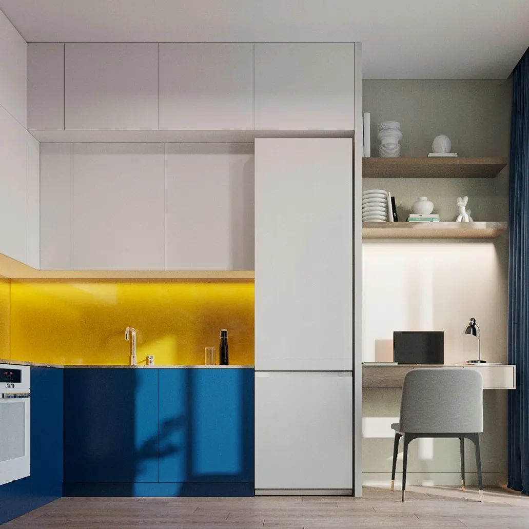 在黄与蓝的生动包围下，自行车上墙了？？？-25