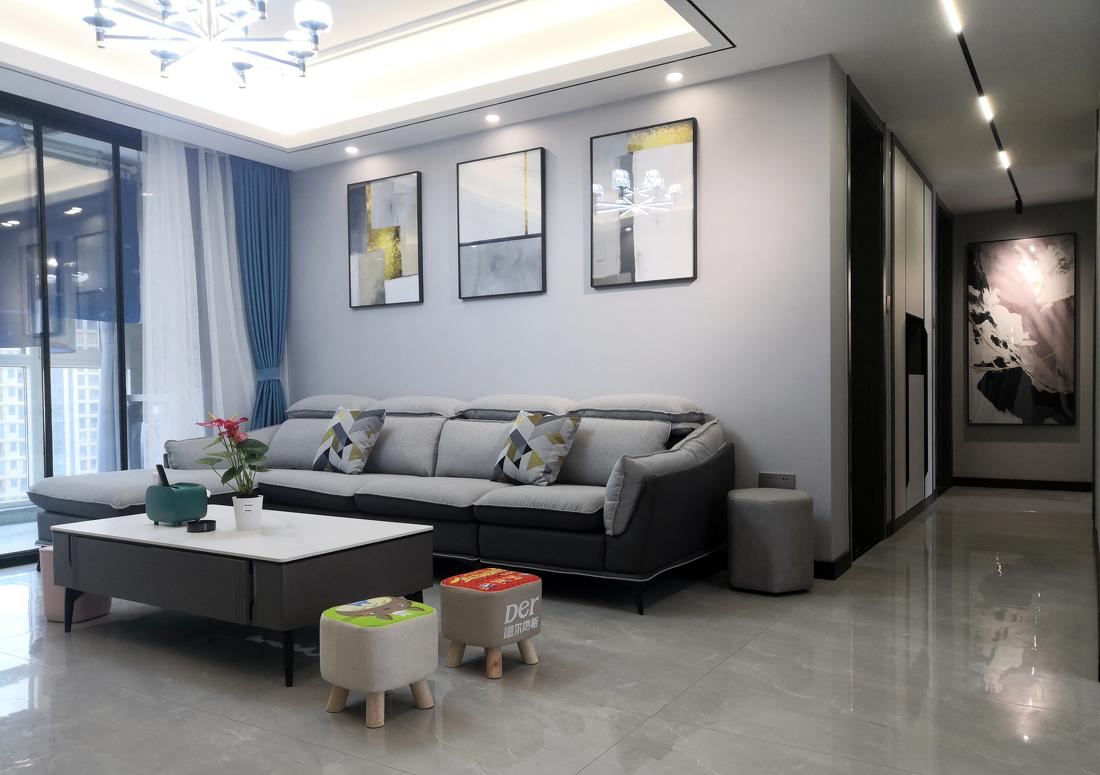 
灰度丨119㎡四房简约现代 -1