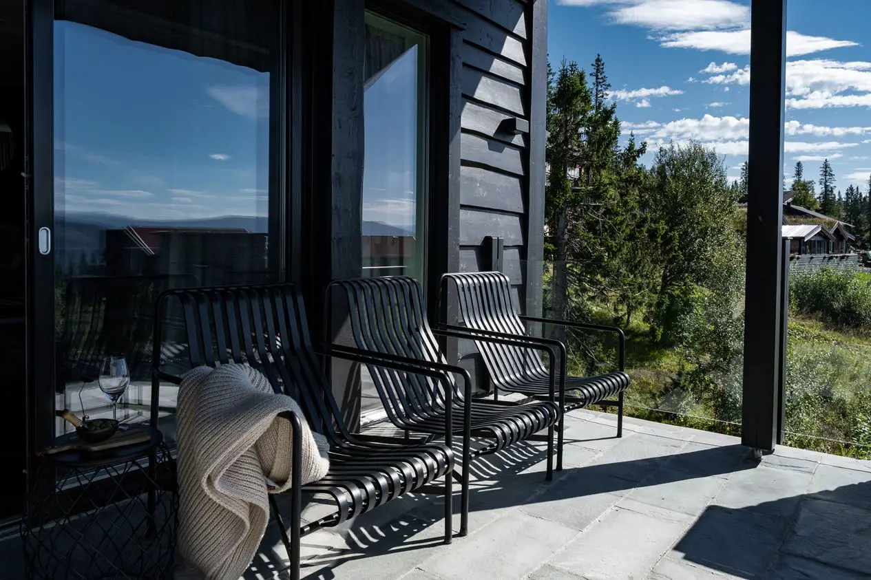 瑞典高山现代暗色调住宅设计-21