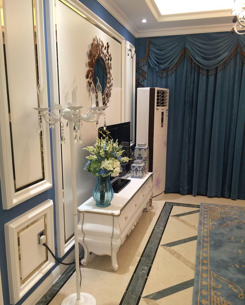 广州衡展江山时代房地产104平米法式浪漫蓝调空间设计-9