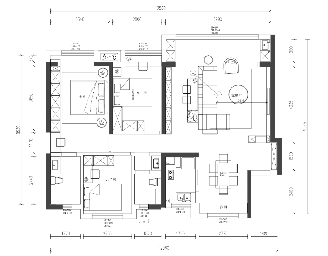 人体工程学“深度研究者”的四口之家丨中国武汉丨时一设计-64