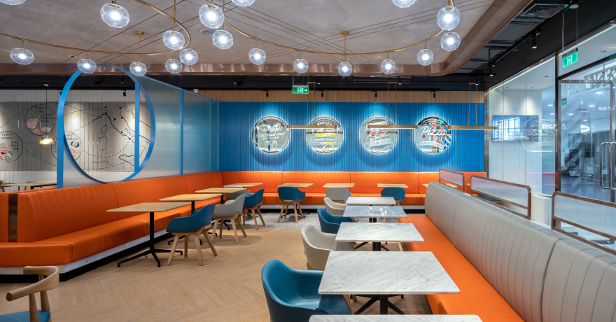 厦门 SM 生活中心“Pizzamarzano”餐厅 | 圆形元素打造的意式空间-13