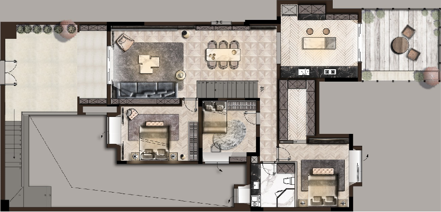 现代中式的幸福之家丨尚层装饰-5