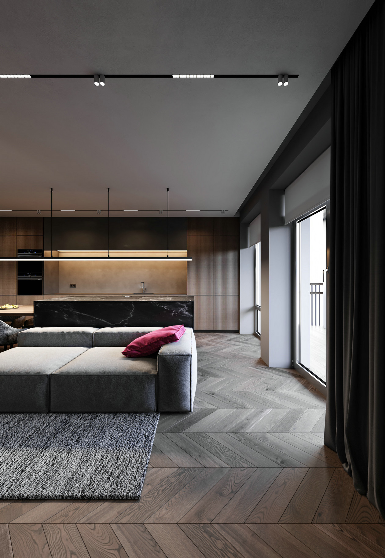 高级灰色系公寓设计-3