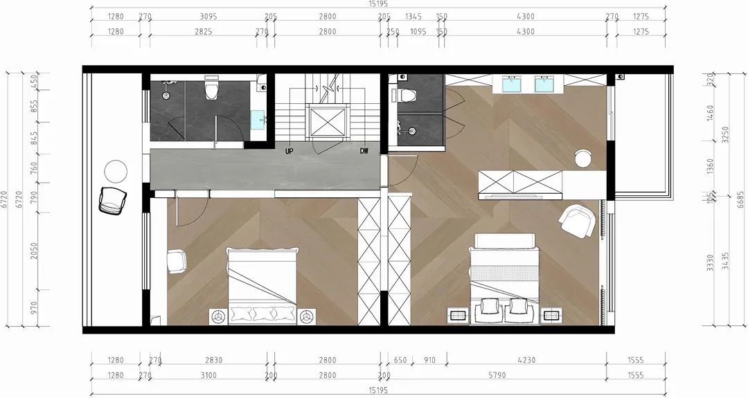 九州怡景湾现代联排别墅丨青马别墅空间设计-40