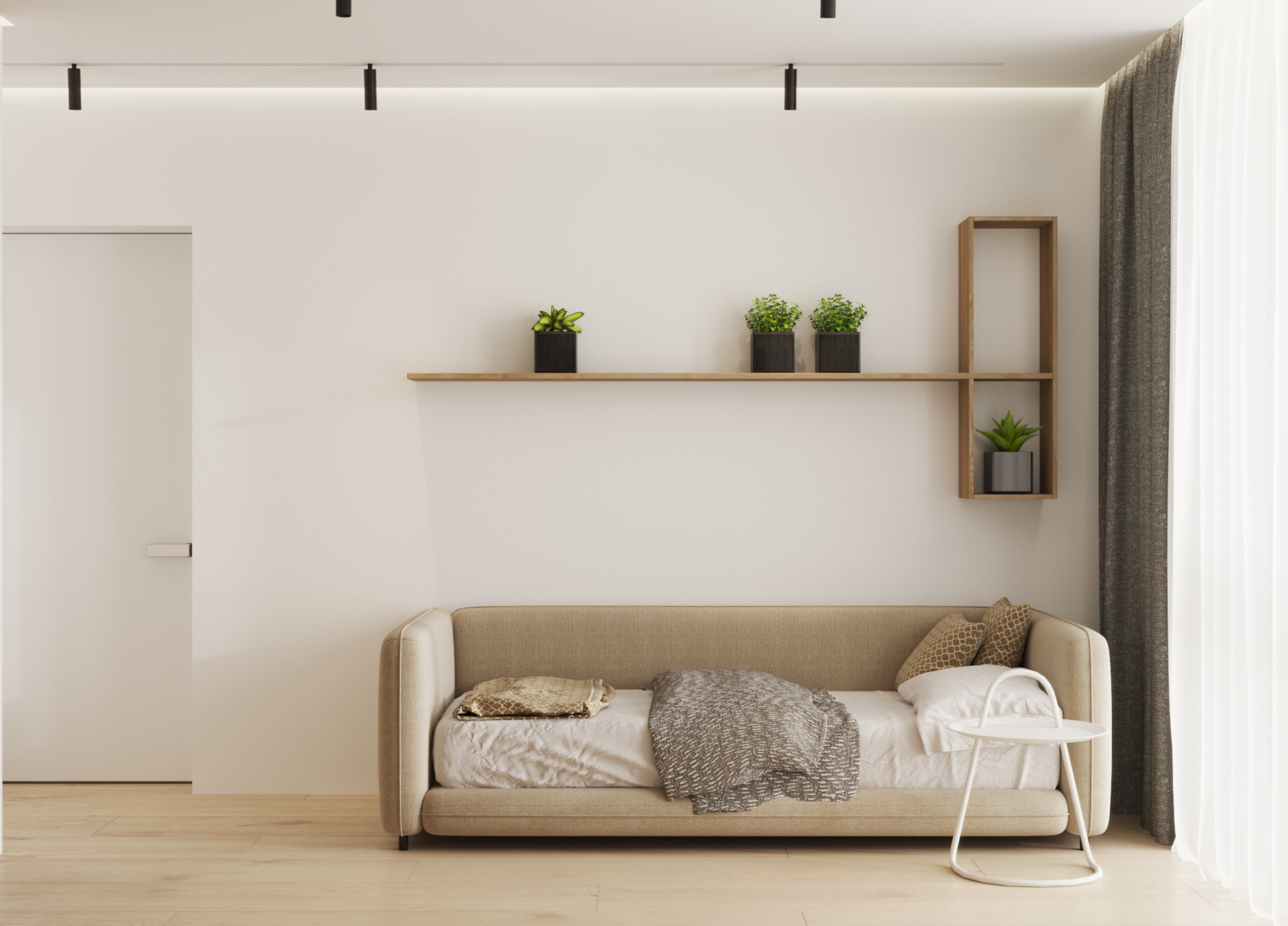 113㎡原木与高级灰 打造出精致舒适的住宅-10