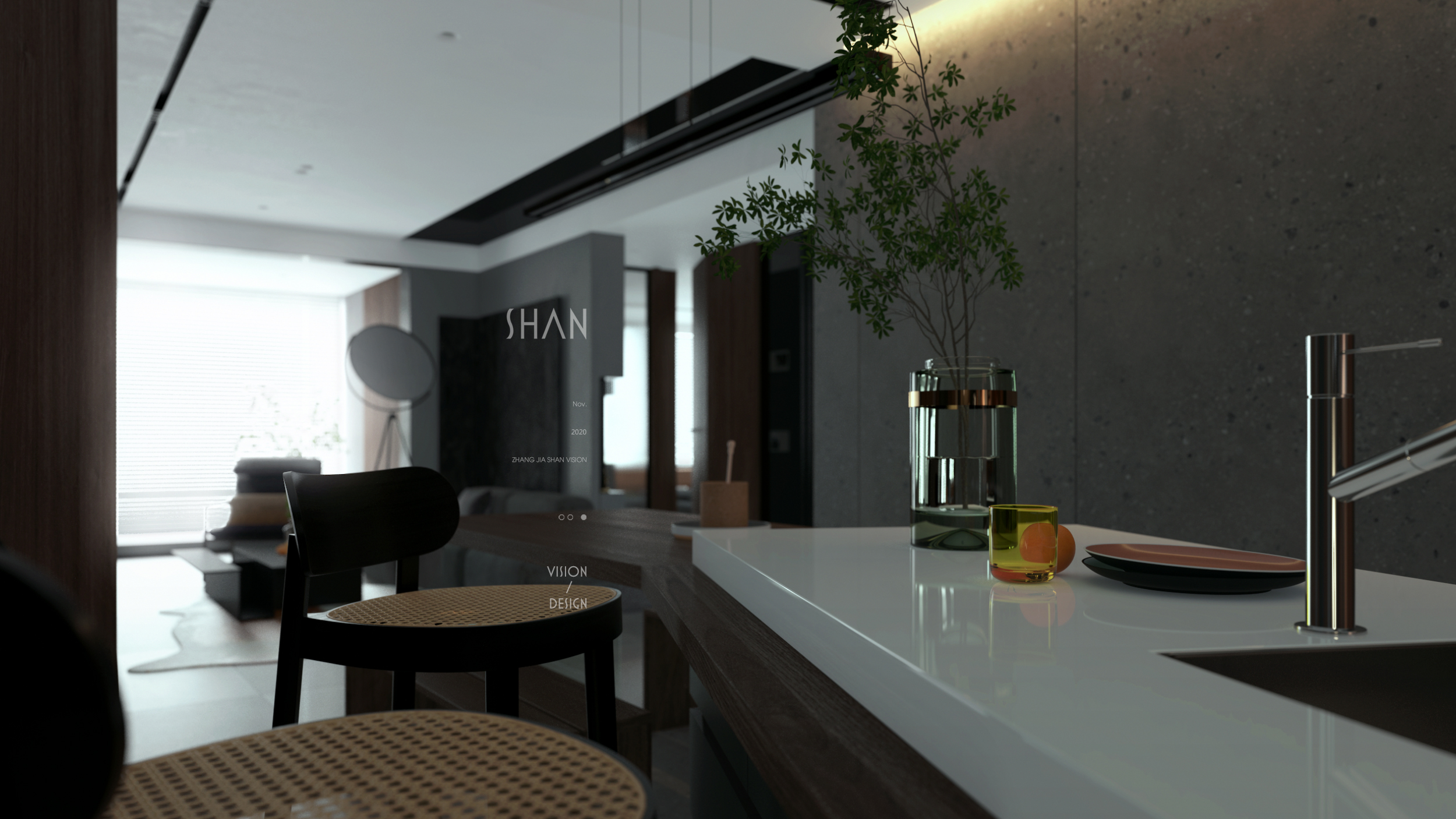 暗调魅力 | SHAN 打造单身住宅设计-9