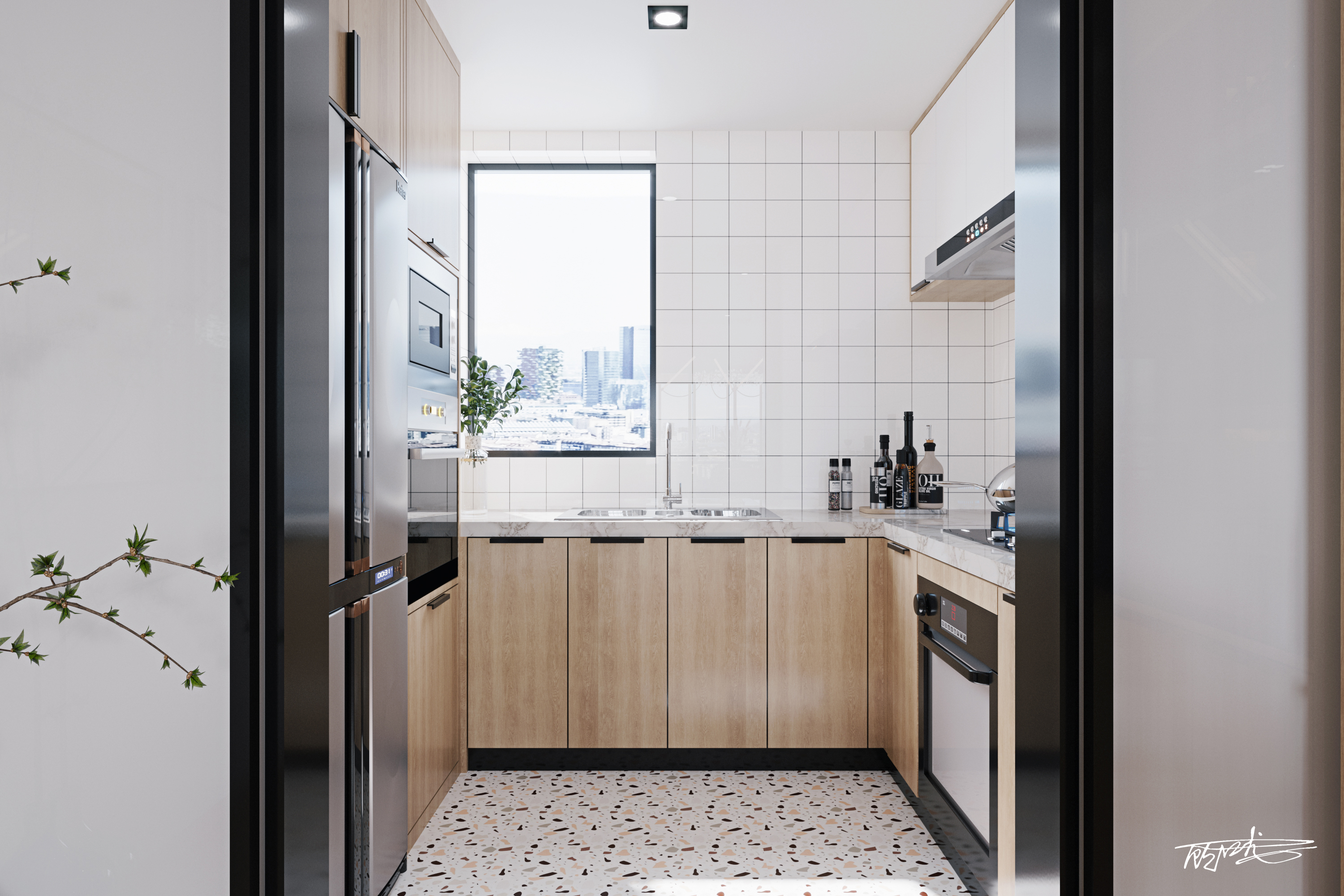 江苏南通源兴花苑 120 平米清新原味空间设计-10