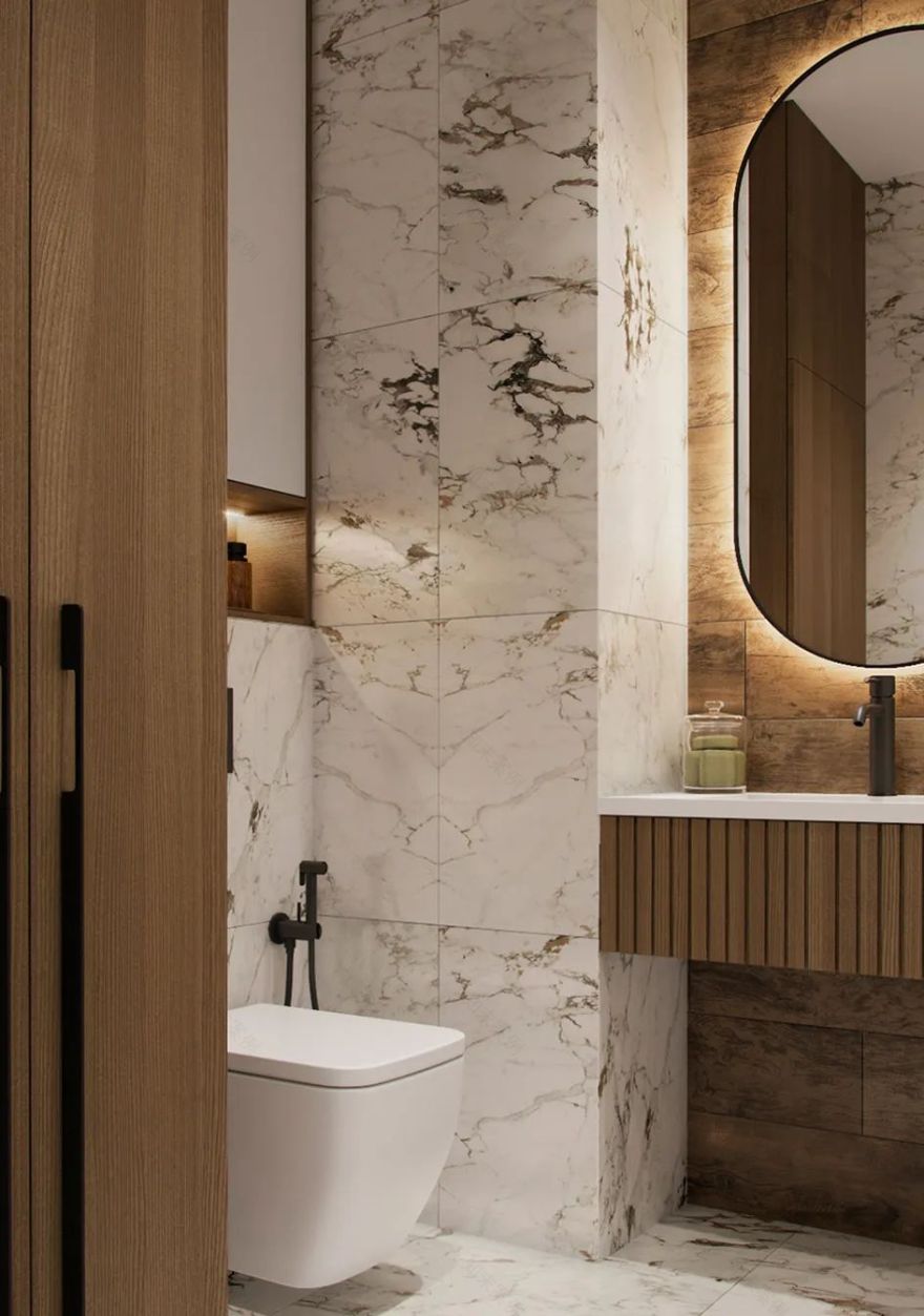 85㎡现代轻奢三居室设计丨Alexander Bocharov-22