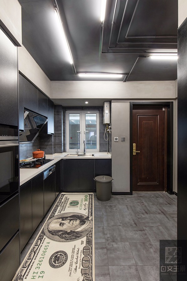白文玉景设计团队打造 89㎡炫酷黑色工业风住宅-22