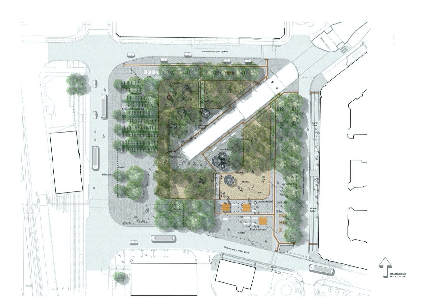 瑞典 Lund 市 Clemenstorget 广场设计丨White Arkitekter-3