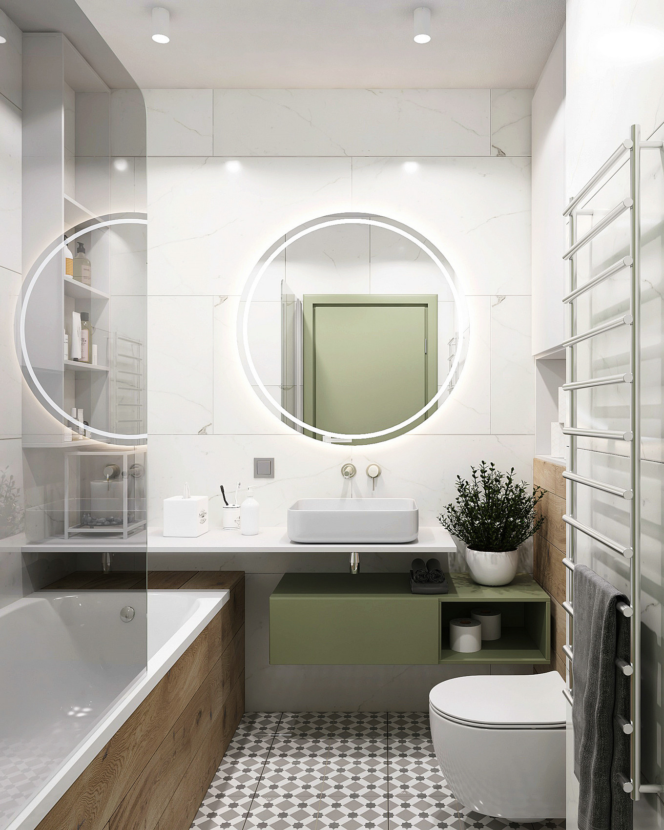 夏日清凉的清新冷色系室内设计-16