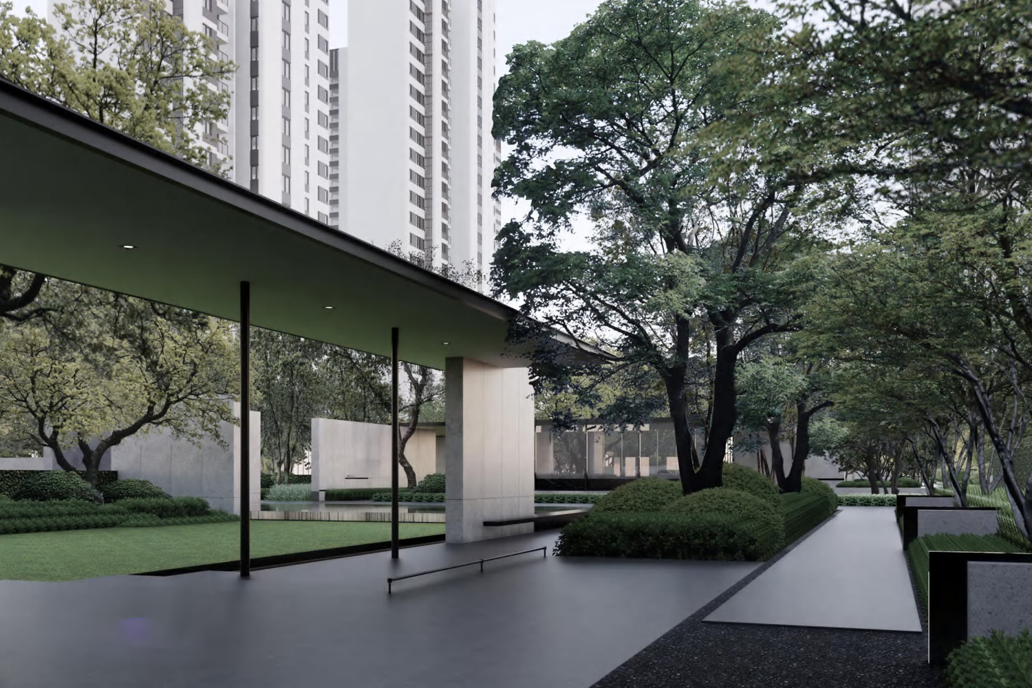 郑州永威金桥西棠大区景观SU模型-2