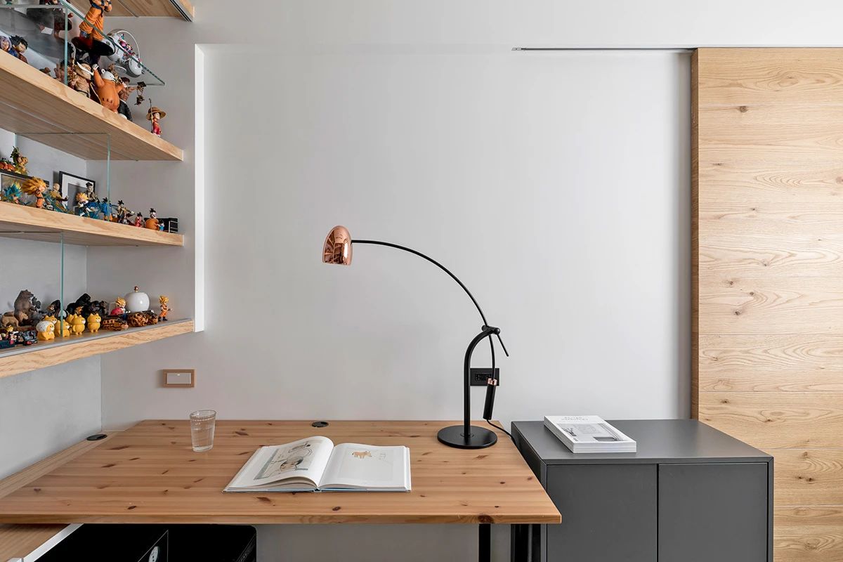 黑白配温暖明亮 70㎡家居设计-51