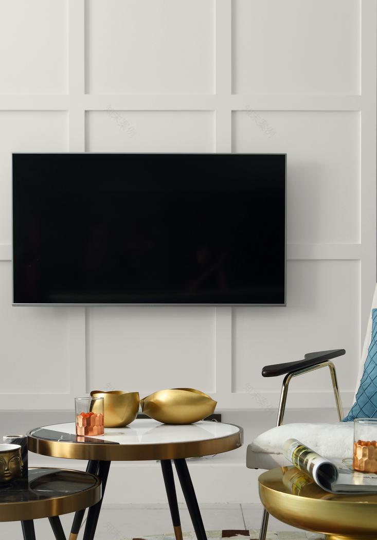 野兽派风格平层设计,金色光影演绎跃动空间-16