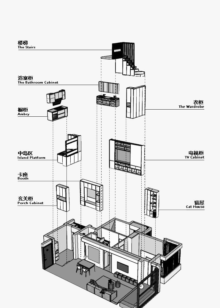 82㎡三口之家的半开放式冥想空间设计-5