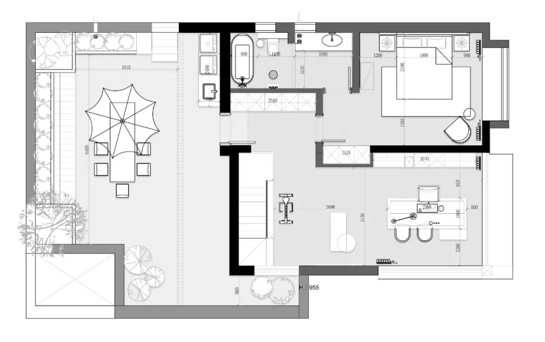 世园大公馆现代简约顶跃设计丨中国西安丨青马别墅设计-87