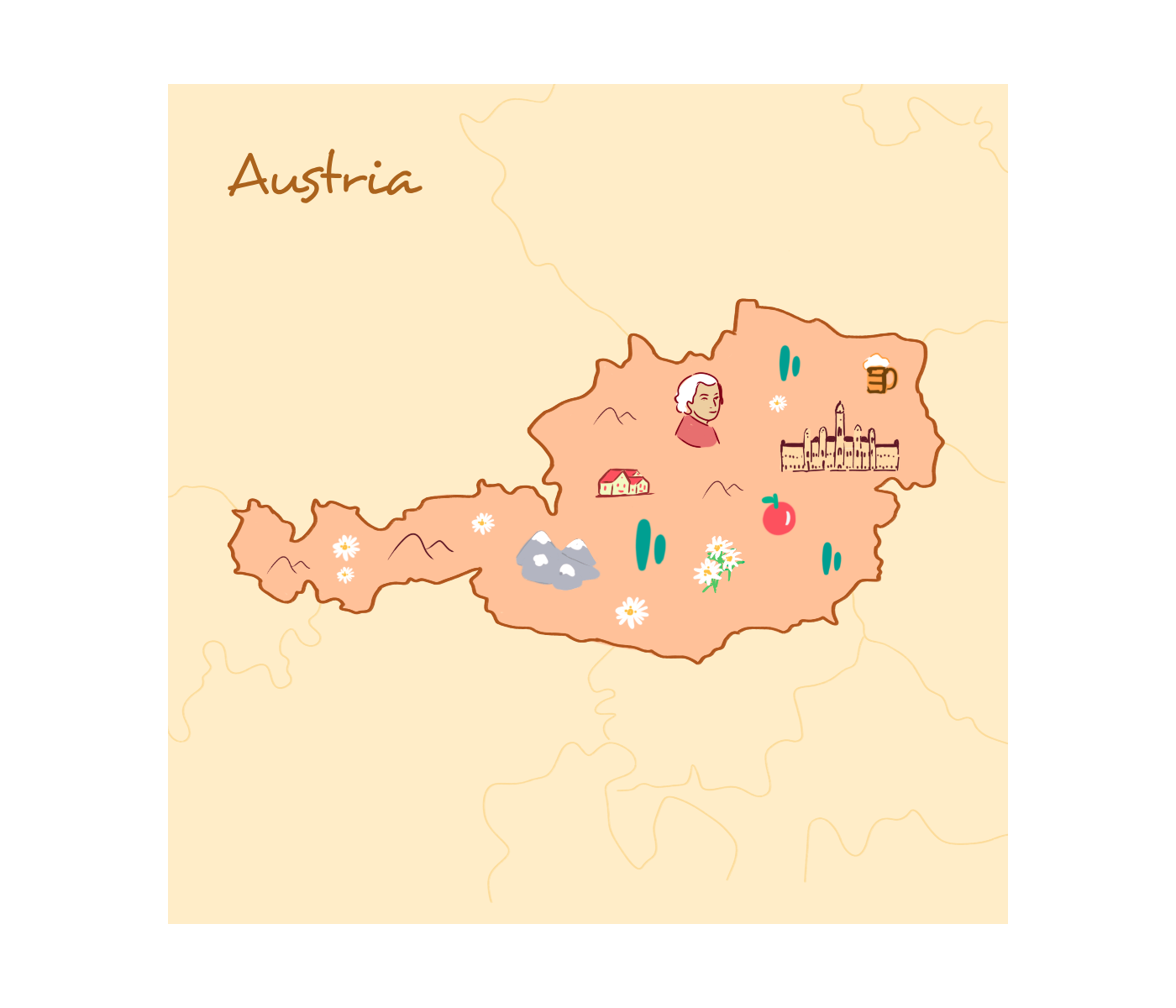 旅行网站的插画地图迷你项目-6