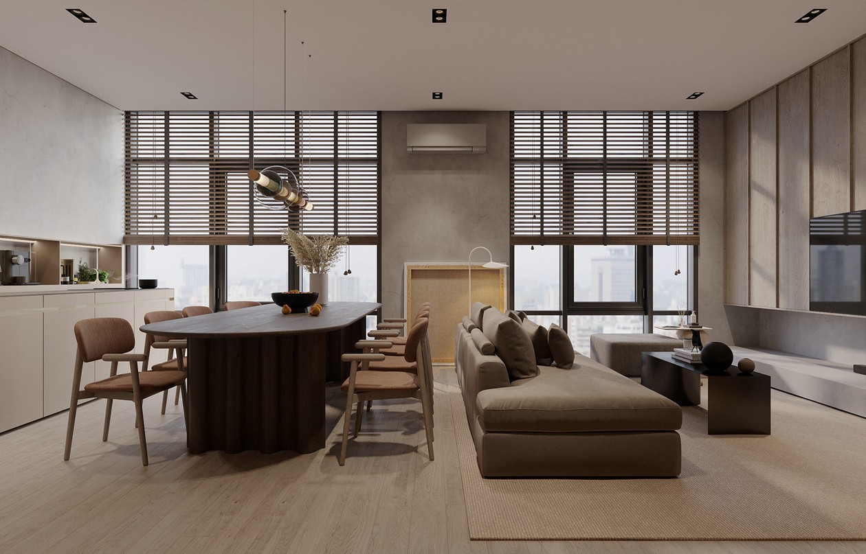 120 平北欧风暖色系日景夜景设计案例-2