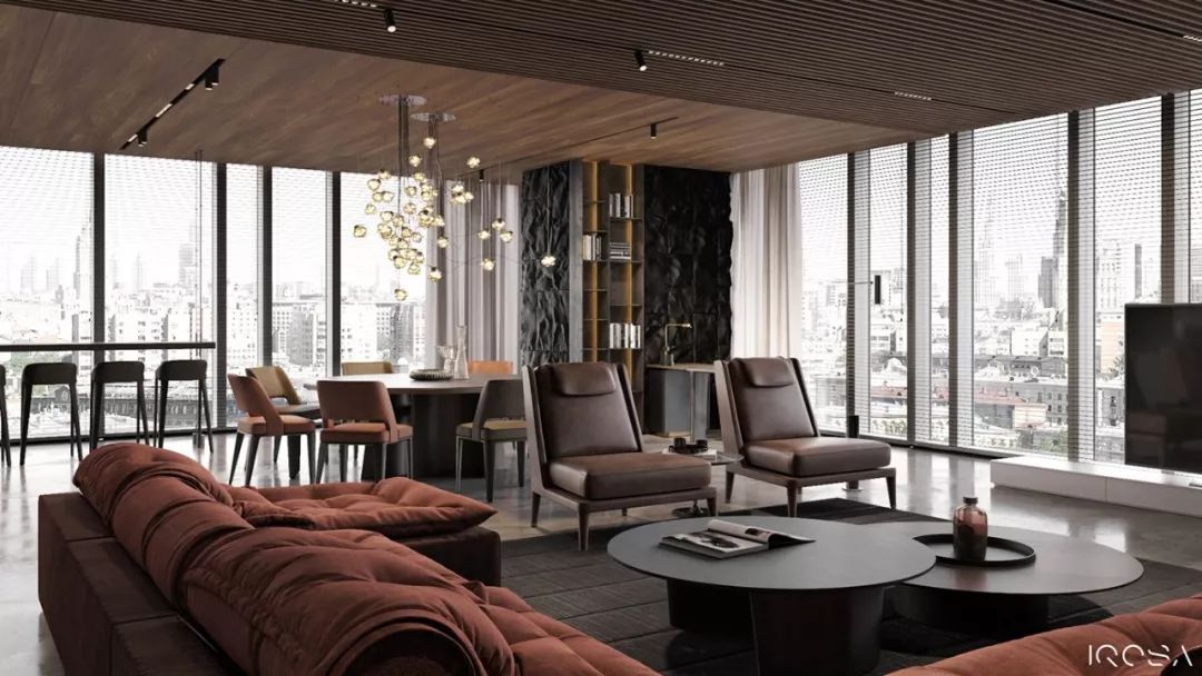 乌克兰 IQOSA 工作室打造野性公寓,粗犷与精致的完美融合-20