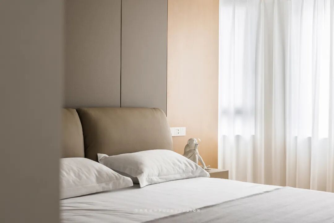 PUZHU朴筑设计|温馨奶咖色，现代奶油风-68
