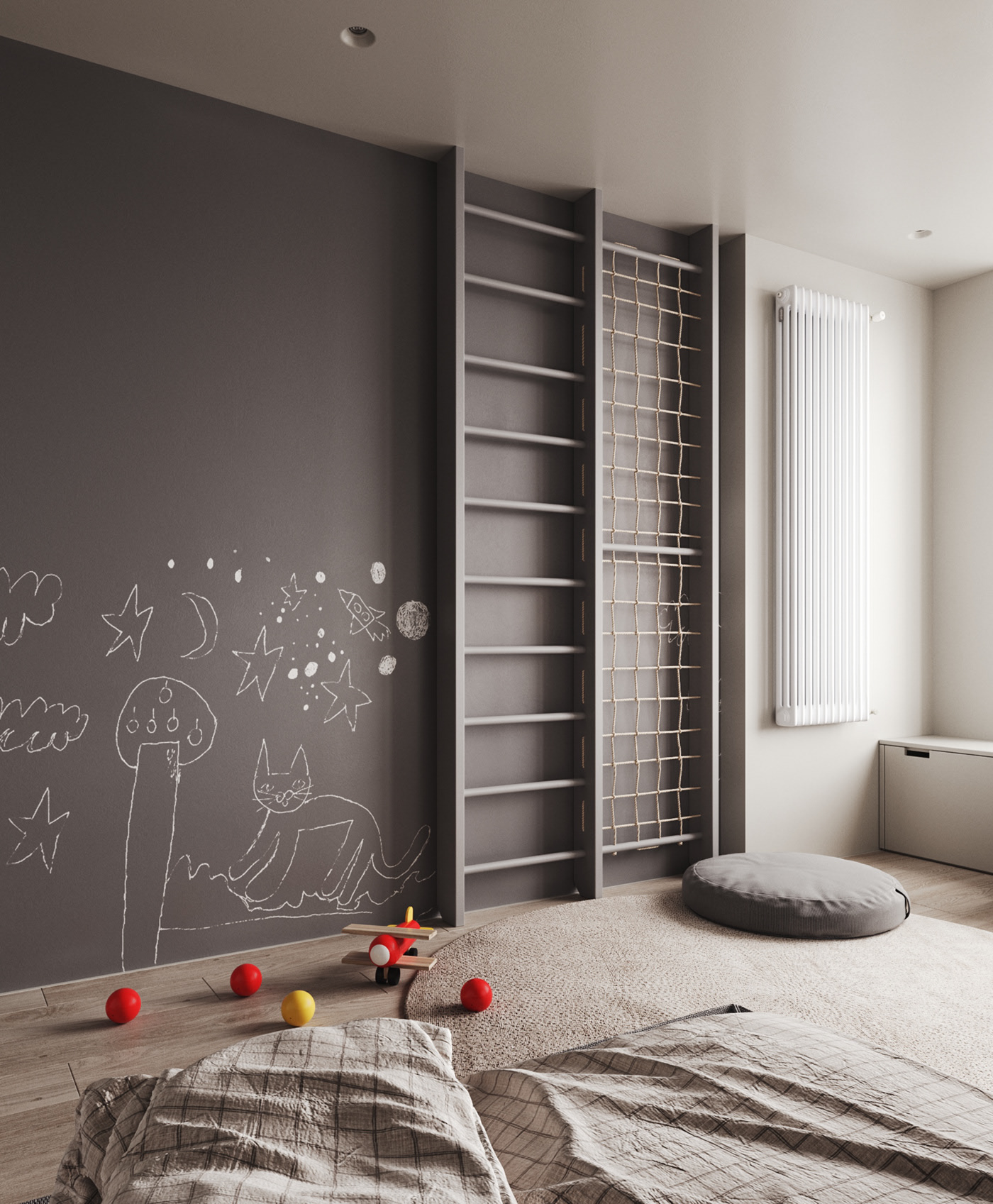 乌克兰基辅中性色系公寓设计-11