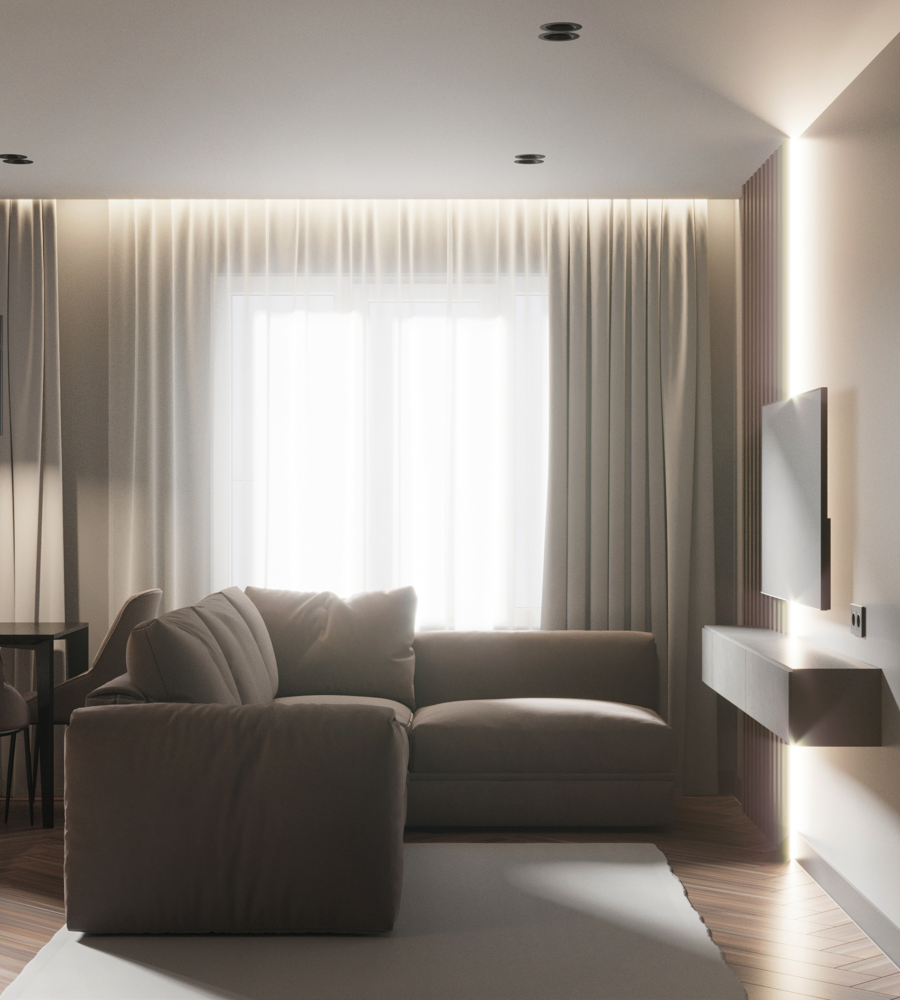 厨房客厅室内设计丨爱沙尼亚丨Vitalii Baskakov-3