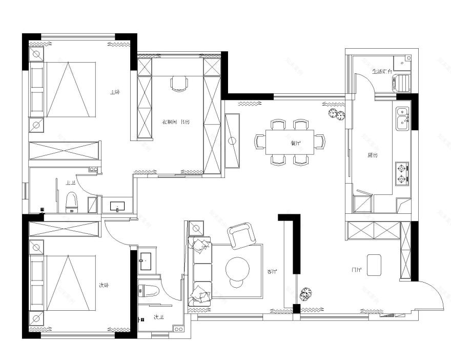 极繁主义打造蓝色海洋之家,温馨治愈空间-50