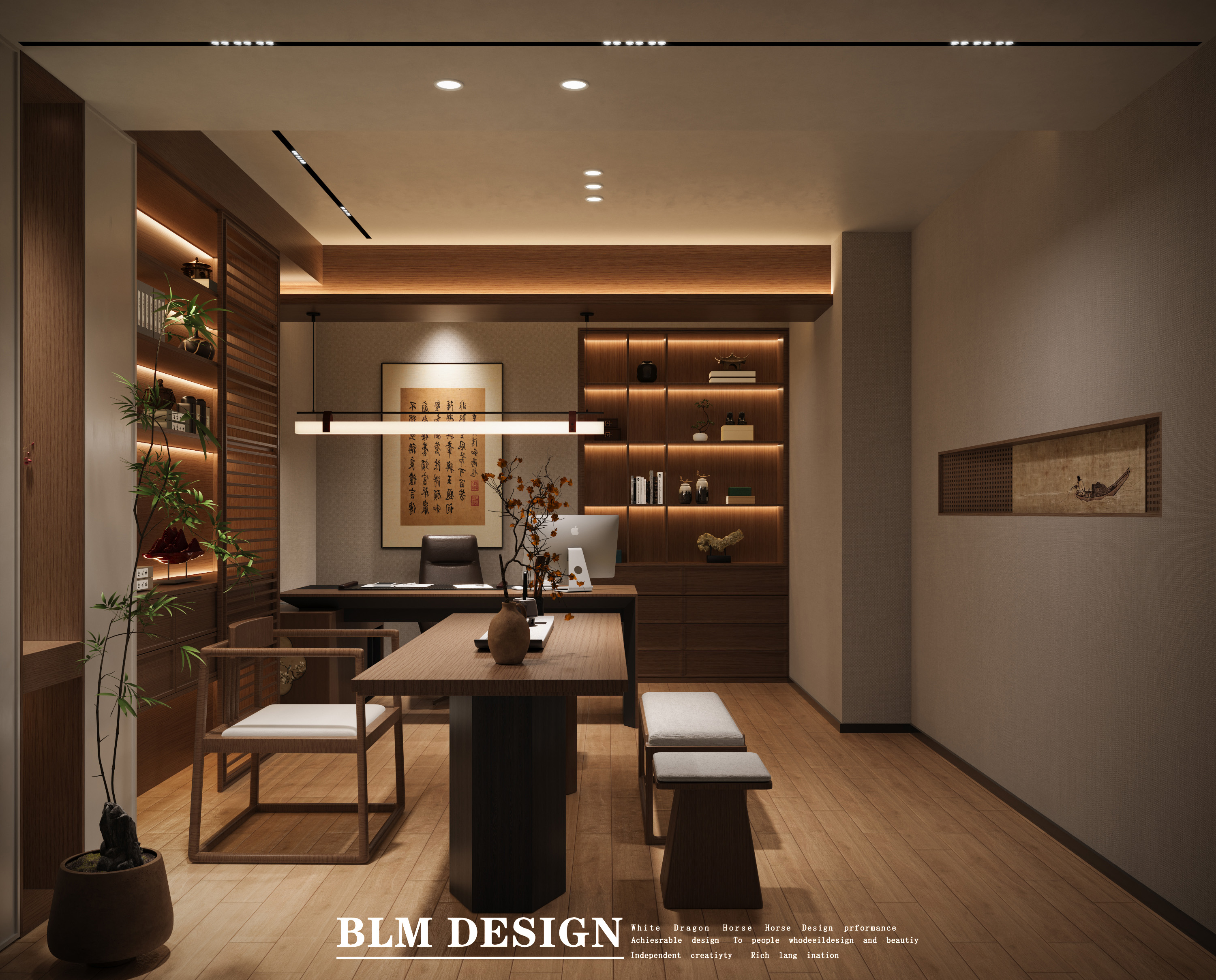 中医馆工装效果图-2