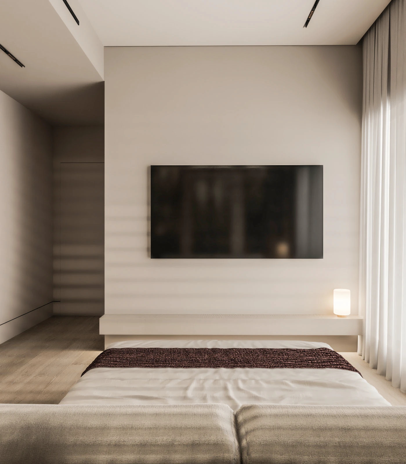 95平现代暖灰系，两居室设计！-9