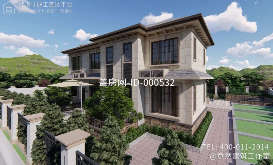 【设计师案例】土建参考造价86万,面宽16.2m×进深11.3m湖北宜昌二层欧式别墅-43