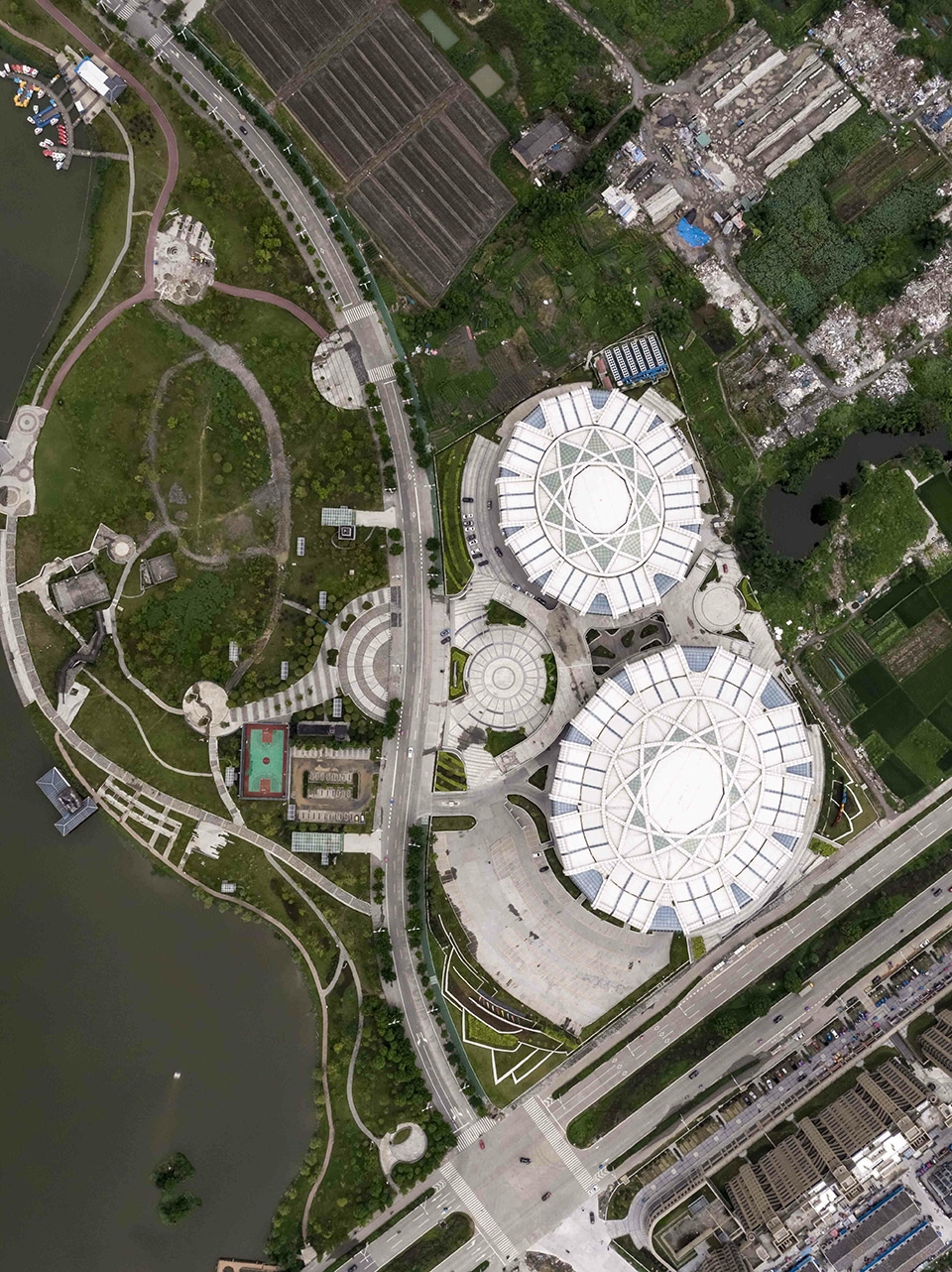 苍南体育中心 | 型钢桁架结构与曲线美学的完美结合-18