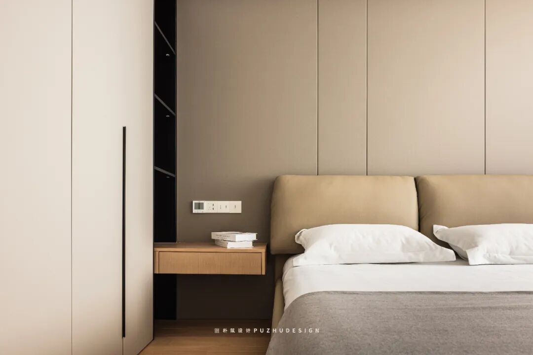 PUZHU朴筑设计|温馨奶咖色，现代奶油风-70