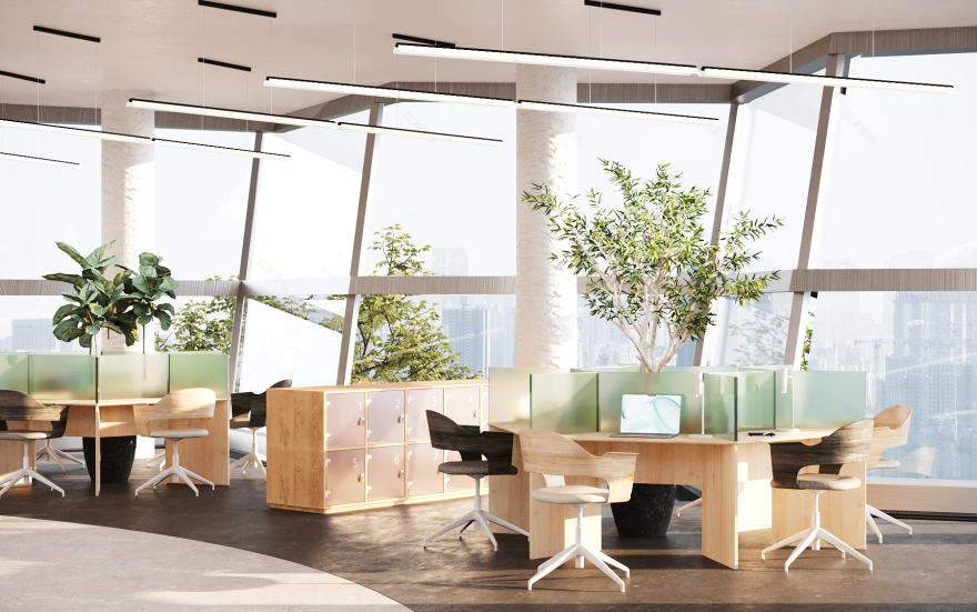 学生共享办公空间及中庭室内概念设计丨乌克兰基辅丨Lisa Polianytsia-14