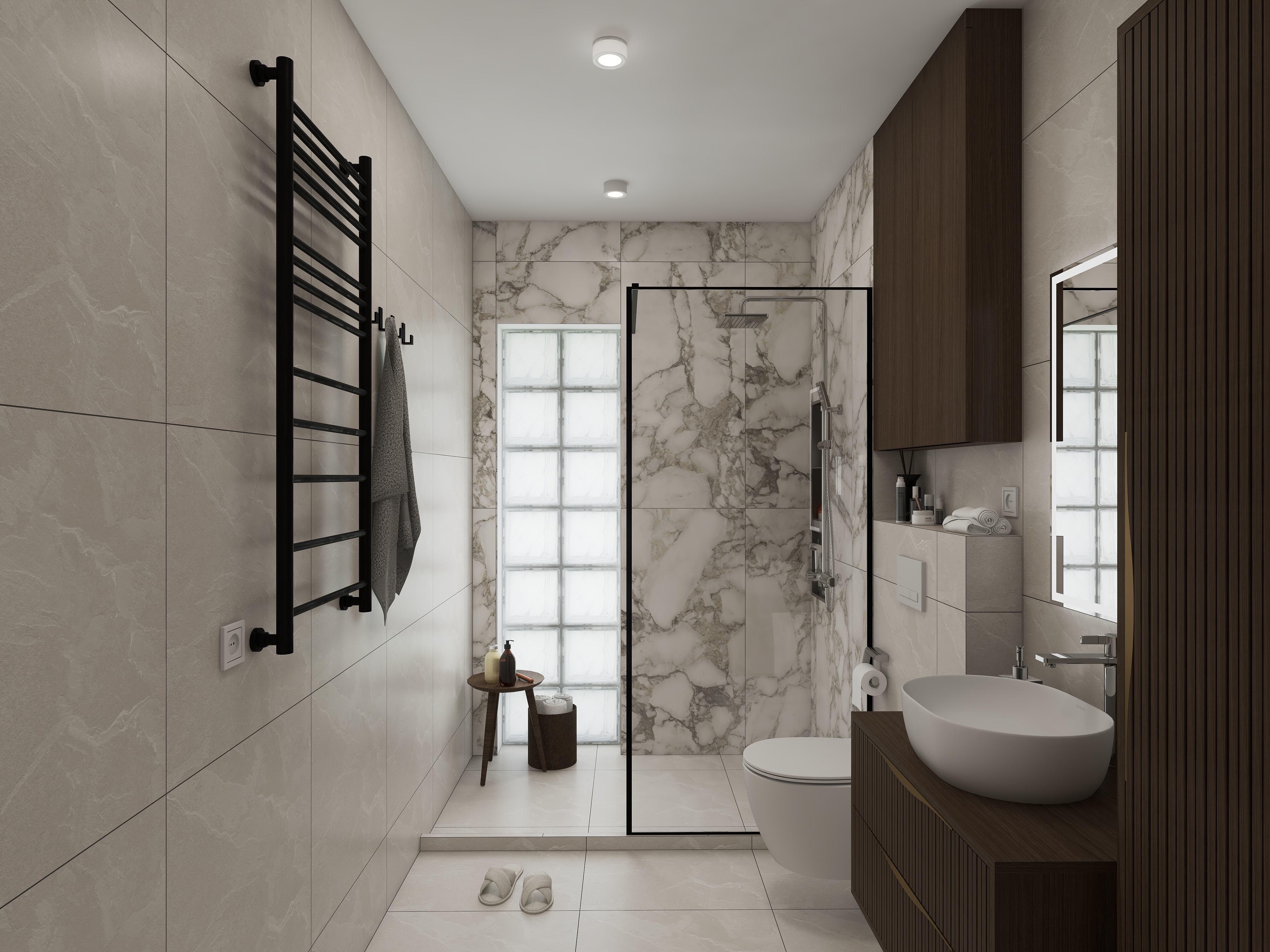 现代特色浴室多种版本设计-0