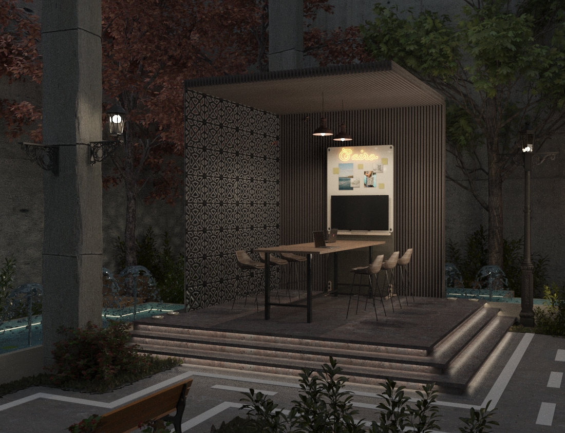 Office atrium landscape & showroom (Cairopolitan)-16